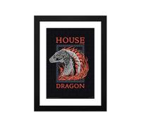 GB Eye Lámina enmarcada Juego de Tronos House of the Dragon Targaryen dragón. default Variante única