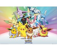 GB Eye Limited GB Eye LTD-Póster de Pokemon, Eve, 61 x 91,5 cm, Madera, Varios, 66 x 3.5 x 3.5 cm