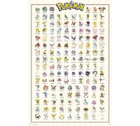 GB eye Pokémon Kanto 151 English 61 x 91,5 cm / 24,2 x 35,8 pulgadas Maxi Póster - Enviado Enrollado - Póster Artístico - Pósters de Pared - Pósters e Impresiones | Merchandising de Pokémon