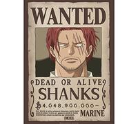 GB Eye - Póster One Piece Wanted Shanks - Producto oficial - Tamaño 52 x 38 cm - Papel laminado de alta calidad - Póster Prime Pirate - Rollado-filmado