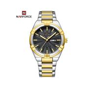 (GB) NAVIFORCE Relojes de cuarzo originales de diseño de moda para hombres Relojes casuales de acero