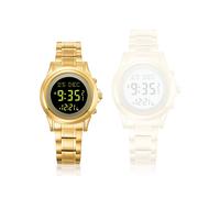 (GB para dama (soltera)) Reloj de pulsera para pareja musulmana con brújula Qibla y alarma de oración