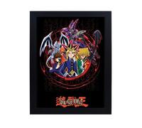 Gb Posters Yu-Gi-Oh! - Póster enmarcado de personajes clave rojos, 30 x 40 cm, póster artístico, pósteres e impresiones, con licencia oficial de Yu-Gi-Oh! Listo para colgar