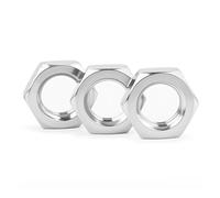 GB6172 Tuerca Delgada Hexagonal De Acero Inoxidable 304 M2 M2.5 M3 M4 M5 M6 M8 M10 M12 M14 M16 M18 2 Piezas-100 Piezas Tuercas Hexagonales Planas(M5(50pcs))