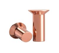GB869 Remaches sólidos con cabeza avellanada de cobre DIN661 M3 M4 M5 M6(12mm,M4 (20Pcs))