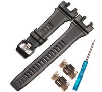 GBA-900 - Correa de reloj de repuesto compatible con Casio GBA-900CB GBA900UU, correa de resina negra GBA900 para hombre, impermeable, color negro
