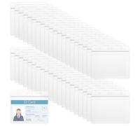 GBACHOOSE 150 fundas transparentes impermeables para tarjetas de identificación, tarjetas de identificación, escuela, oficina, negocios, exposiciones