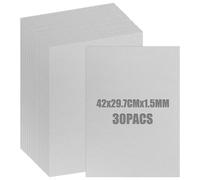 GBACHOOSE 30 Piezas Carton Piedra 1,5 mm, Cartulina A3 Gris 29,7 x 42 cm, Carton Pluma A3 Rígido para Encuadernación, Maquetas, Scrapbooking y Manualidades