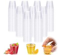GBACHOOSE 300 vasos de chupito de plástico, 5 cl/50 ml, reutilizables, vasos pequeños de plástico para degustación, fiestas, banquetes