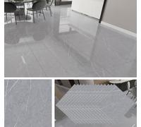 GBACHOOSE 40 unidades de suelo de PVC 30 x 30 cm, azulejos adhesivos, 3,6 m², autoadhesivo, 1,3 mm, laminado gris, salón y cocina