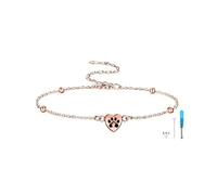 GBAFGLC Pulsera de urna de corazón para cenizas, huellas de mascotas, pulsera de cremación para perro, gato, cenizas, urna conmemorativa, joyería de recuerdo, regalo para mujeres, talla única, Acero