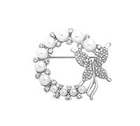 GBAHFY Broches de moda para mujer, broche de mariposa dorada, perla, diamante, bonito broche de broche perfecto para mujeres y niñas, circonita perla, N/D