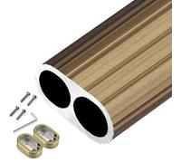GBASDXU Barra Ajustable para Armario, Varillas De Armario Ovaladas Metal, Percha Ropa Desmontable for Montaje En Pared con Poste Guardarropas