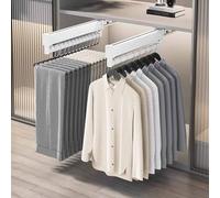 GBASDXU Barra Deslizante para Ropa, Colgador extraíble, Barra retráctil for Armario, Estante for Pantalones, Barra de Almacenamiento de Ropa, Armario, Barra for Ropa, Toalla Ideal