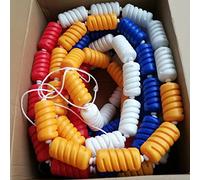 GBASDXU Línea de carril de natación, Boya De Piscina Con 2 Ganchos De Acero, Carril for Dividir Azul/blanco/amarillo/rojo, Cuerda Divisoria De 1-10m De Largo