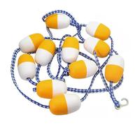 GBASDXU Línea de carril de natación, Divisor De Piscina Flotante Línea De Carril De Natación Blanco Amarillo, Cuerdas Flotantes Pro Boundary for Extremo Profundo/poco Profundo