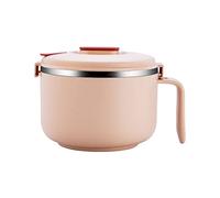 GBASDXU Tazón para ramen, Fiambrera Sellada for El Hogar, Tazón De Fideos Instantáneos De Acero Inoxidable 304 Con Tapa, Taza De Comida Rápida Aislada for Estudiantes