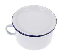 GBASDXU Tazón para ramen, Ramen Bowl Tapa País Taza Sopa Vintage Fideos Esmalte Vajilla Esmalte Instantáneo