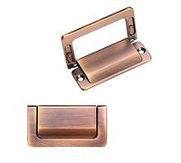 GBASDXU Tirador de borde, Paquete de 2 tiradores de cajón, distancia de orificio oculto, manijas de gabinete de 64mm, herrajes minimalistas y ligeros for armario, perillas de aleación de Zinc