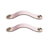 GBASDXU Tiradores de cuero, Manija de cuero for muebles, 2 uds., tirador de armario, Tuercas de latón for puerta, tiradores de un solo orificio, perillas ajustables for armarios