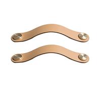 GBASDXU Tiradores de cuero, Manija de cuero for muebles, 2 uds., tirador de armario, Tuercas de latón for puerta, tiradores de un solo orificio, perillas ajustables for armarios