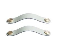 GBASDXU Tiradores de cuero, Manija de cuero for muebles, 2 uds., tirador de armario, Tuercas de latón for puerta, tiradores de un solo orificio, perillas ajustables for armarios