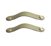 GBASDXU Tiradores de cuero, Manija de cuero for muebles, 2 uds., tirador de armario, Tuercas de latón for puerta, tiradores de un solo orificio, perillas ajustables for armarios