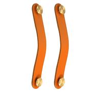 GBASDXU Tiradores de cuero, Manija de cuero for muebles, 2 uds., tirador de armario, tuercas de latón, tiradores de puerta, perillas de armarios ajustables