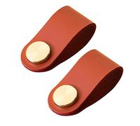 GBASDXU Tiradores de cuero, Manija de cuero for muebles, 2 uds., tirador de puerta de armario, tiradores de un solo orificio, perillas de armarios ajustables