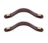 GBASDXU Tiradores de cuero, Tirador de cuero for muebles, 2 uds., tirador de armario, tuercas de latón, tiradores de puerta, no es fácil de romper, pomos de armarios