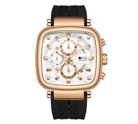 GBB Reloj de cuarzo analógico de lujo para hombre, con cronógrafo, esfera de tablero de carreras, luminoso, impermeable, relojes de trabajo para hombre, de negocios, casual, para hombre, Negro y oro