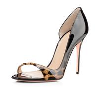 GBBRZKTB Tacones Altos Zapatos Tacón Aguja Punta Abierta Mujer Sandalias Espalda Zapatos Vestir Bodas Fiestas 11cm,C-38