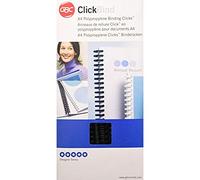 GBC 388064E - Clicks 34 anillas (máquinas 3:1) 12 mm (caja 50) color negro