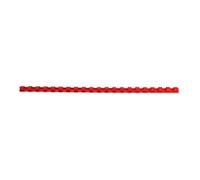 GBC 4028213 - Canutillo plástico DIN A4 21 anillas 6 mm (caja 100) color rojo