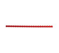 GBC 4028215 - Canutillo plástico DIN A4 21 anillas 10 mm (caja 100) color rojo