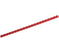 GBC 4028217 - Canutillo plástico DIN A4 21 anillas 12 mm (caja 100) color rojo