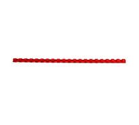 Canutillo plástico DIN A4 GBC 16 mm (Caja 100), rojo