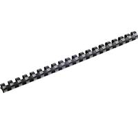 Gbc 4400329 - Pack de 100 canutillos de plástico, 19 mm, color negro