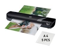 GBC 4402076EU - Plastificadora Inspire+ A3 Compacta, Calentamiento en 4 Minutos, Modo Frío para Materiales Sensibles, Compatible con Fundas de 75-125 Micras, Incluye 5 Bolsas de Inicio, Color Negro