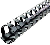 GBC Canutillo - Pack de 100 accesorios CombBind A5 de plástico para encuadernado, 8mm, color negro