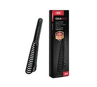 GBC ClickBind, Peines de encuadernación click para 45 hojas A4, 34 bucles, Negro (Black), Caja de 50 x 8 mm