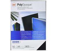 GBC ESP425804 - Portada de encuadernación PP POLYCOVER opaca 800 micras DIN A4 (Pack 50) color negro