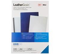 GBC LeatherGrain - Cubiertas de encuadernación A4 100, 250 g/m², color azul