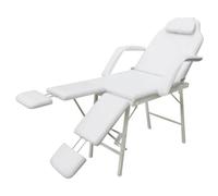 GBCDSWBR Tumbona portátil con bolsa, silla de maquillaje ajustable, para masaje, cuidado de pies, salón, tatuajes, color blanco, 185 cm