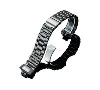 GBD200 Correa de acero inoxidable extendida for muñeca grande compatible con Casio GBD-200-1PR GBD-200SM pulsera metal adaptador bandas negras(54-black)