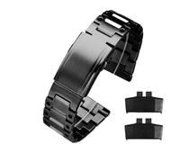 GBD200 Correa de acero inoxidable extendida for muñeca grande compatible con Casio GBD-200-1PR GBD-200SM pulsera metal adaptador bandas negras(G16-black)
