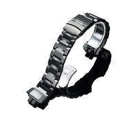 GBD200 Correa de acero inoxidable extendida for muñeca grande compatible con Casio GBD-200-1PR GBD-200SM pulsera metal adaptador bandas negras(3107-black)
