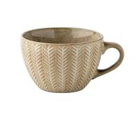 GBEVAUEIO Cereal Taza de cerámica vintage gran capacidad con relieve espiga trigo for desayuno, cereales, café, cacao, leche y té Regalos