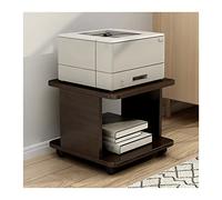 GBEVAUEIO Estantería Carro de Impresora láser móvil Madera con Almacenamiento Abierto, Soporte máquina Grande, Mesa rodante for for Oficina en casa (marrón Oscuro) Industrial