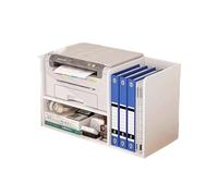 GBEVAUEIO Estantería Estante De Almacenamiento Doble, Elevado Multinivel, Estantería Pequeña, For Impresora Escritorio, Fotocopiadora For Oficina Industrial(Blanco)